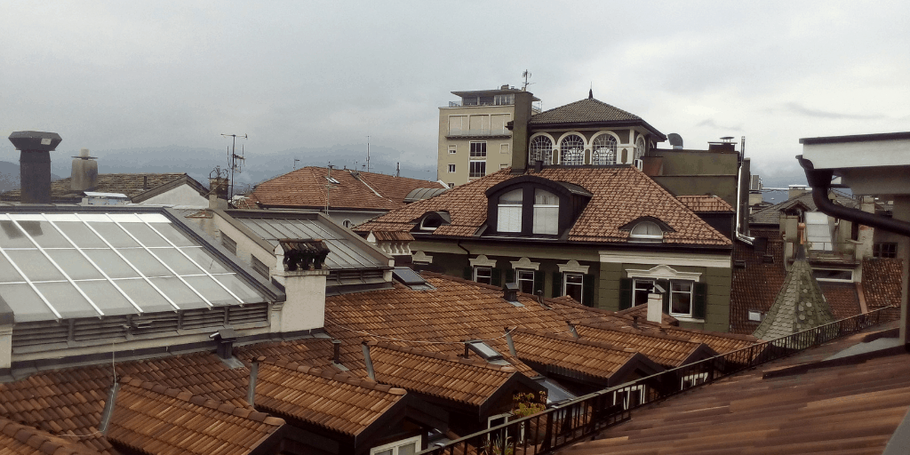 I tetti di Bolzano dal Cafè Bistro Thaler